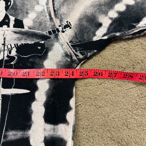 Vintage The Beatles T Shirt Mens XL 90s Band AOP Mosquito Head Style Black Gray - Picture 6 of 7
